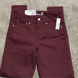 Seven7 Women's Burgundy Jeggings
